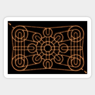 3D Grunge Maze Sticker